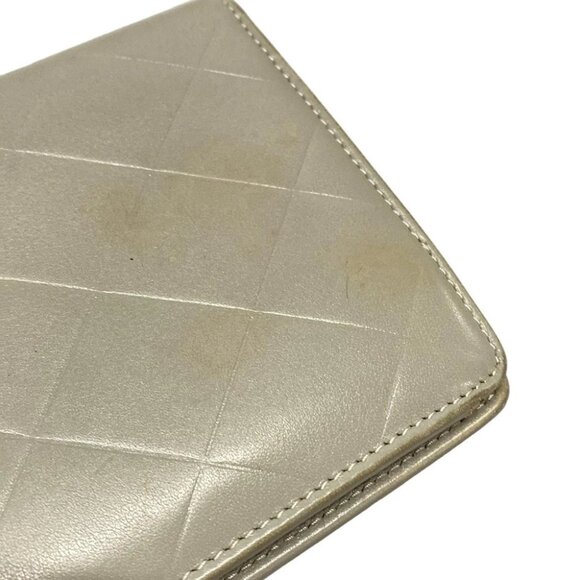 CHANEL - Gray Leather Long Wallet - Picture 12 of 13
